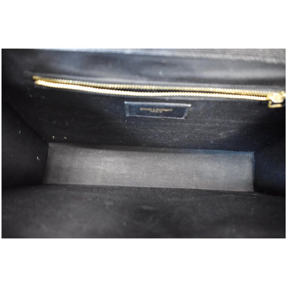 YVES SAINT LAURENT Large Envelope Grain De Poudre Chain Shoulder Bag Black