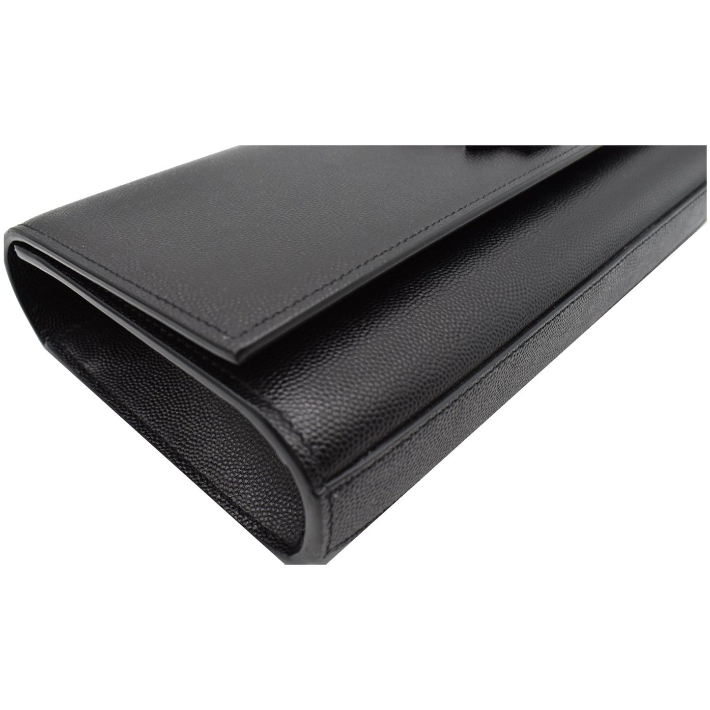 YVES SAINT LAURENT Kate Leather Clutch Wallet Black