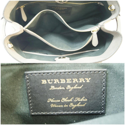 BURBERRY House Check Medium Banner Tote Bag Taupe