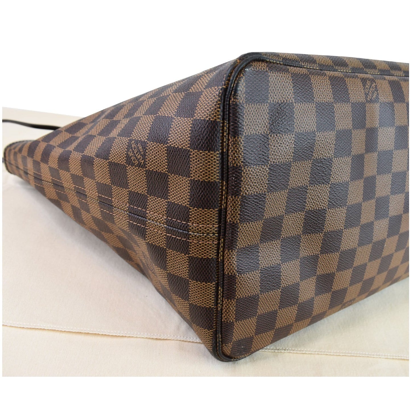 LOUIS VUITTON Neverfull GM Damier Ebene Shoulder Bag Brown