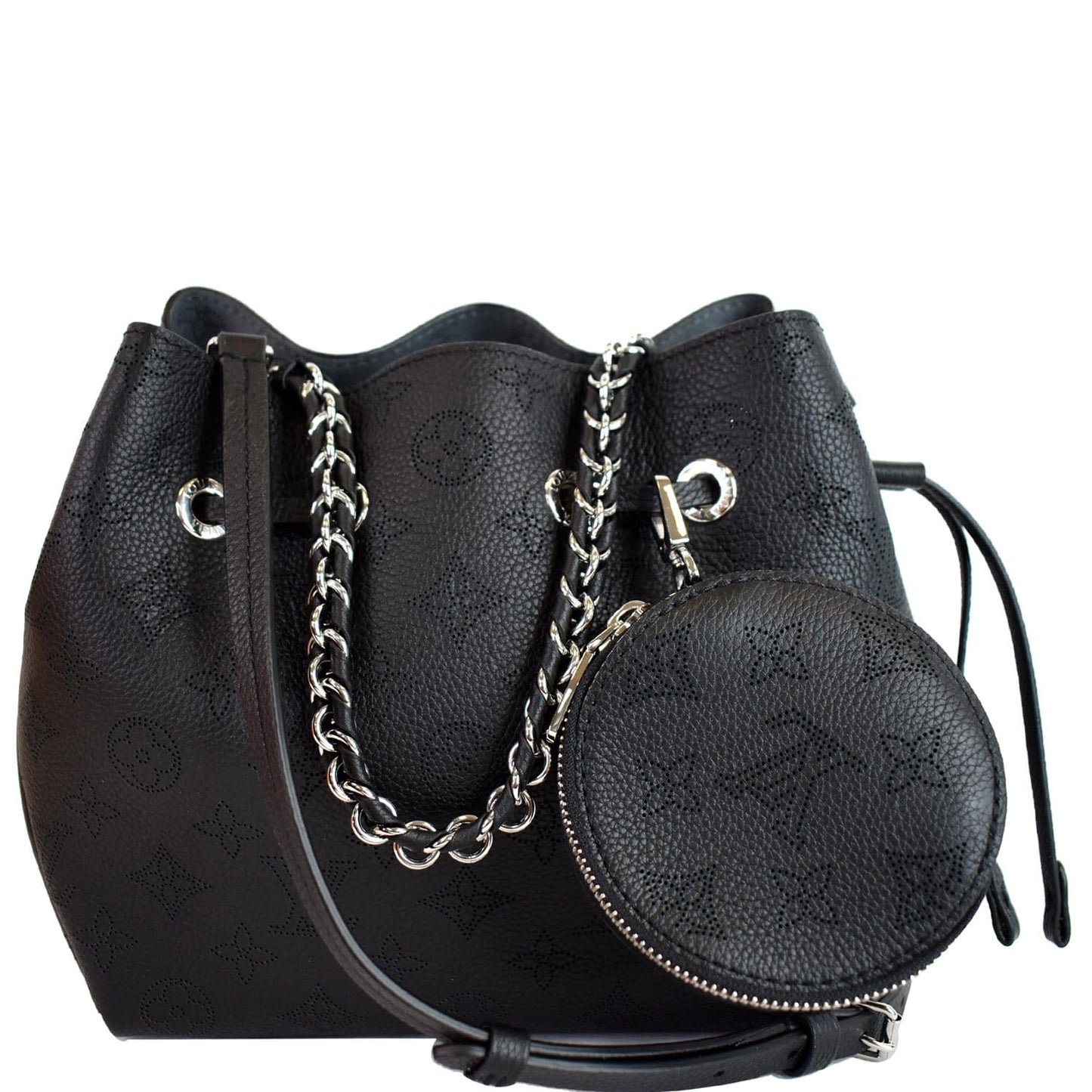 LOUIS VUITTON Bella Mahina Calf Leather Crossbody Bag Black