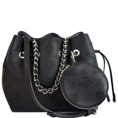 LOUIS VUITTON Bella Mahina Calf Leather Crossbody Bag Black