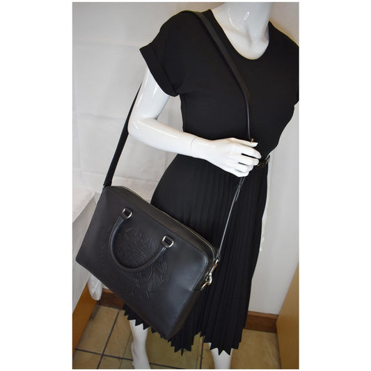 BURBERRY Ainsworth Leather Briefcase Bag Black