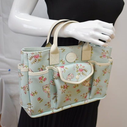 GUCCI Children's Floral Print Canvas Bag Light Blue 628159