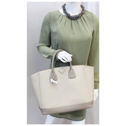 PRADA Saffiano Lux Bicolor Tote Bag