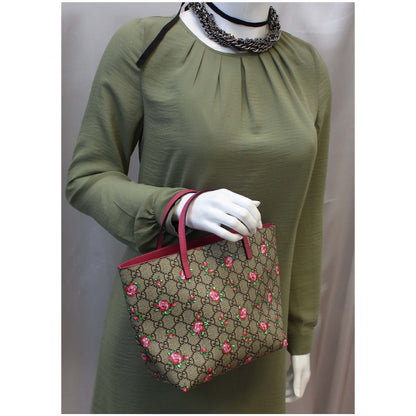 GUCCI GG Supreme Canvas Tote Bag Beige 410812