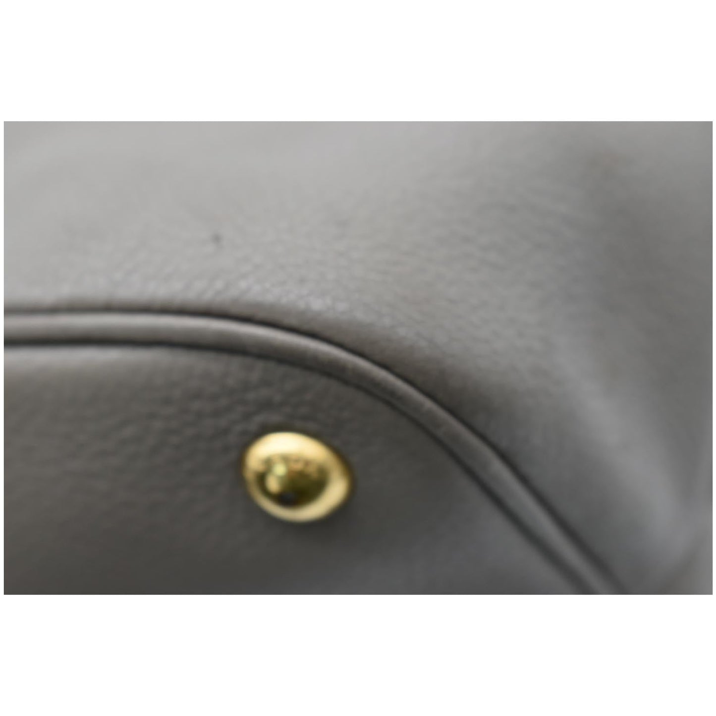 PRADA Calf Leather Tote Bag Clay Gray