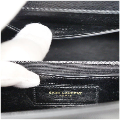YVES SAINT LAURENT Kate Small Grain De Poudre Crossbody Bag Black