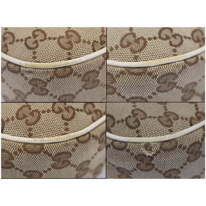 GUCCI Charmy GG Canvas Hobo Bag Beige 153010