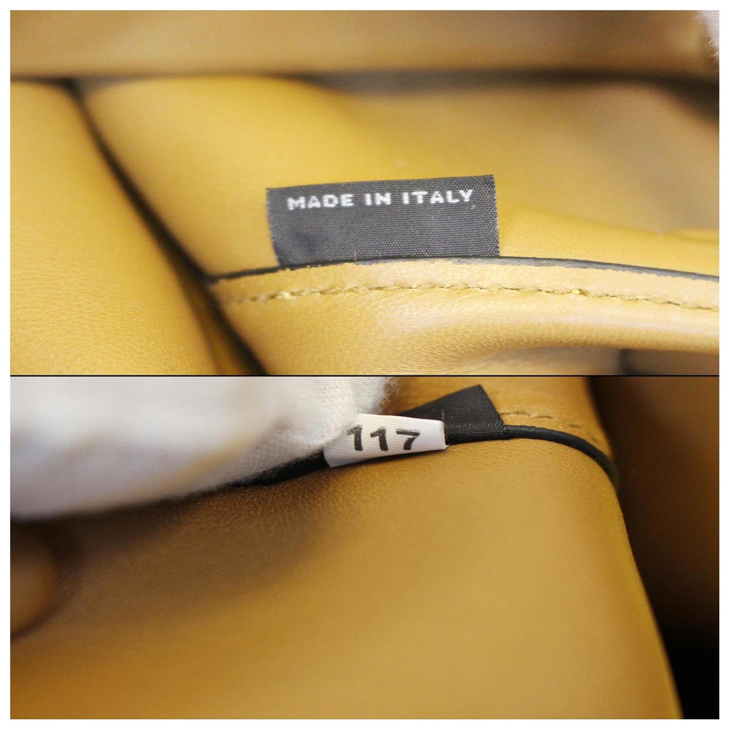 PRADA City Calf Buckle Tote Bag Yellow