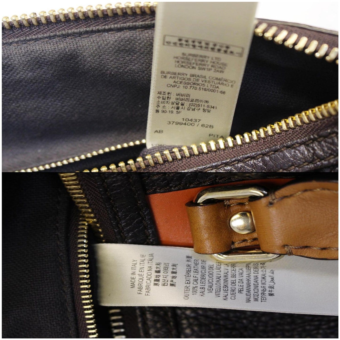 Burberry Alchester Bowling Leather Satchel Shoulder Bag Black