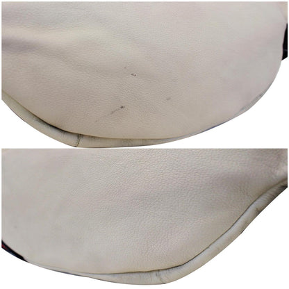GUCCI Print Leather White Belt Waist Bum Bag Medium 530412
