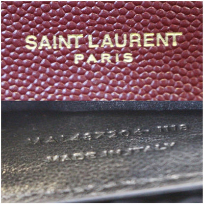 YVES Saint Laurent Envelope Medium Chain Shoulder Bag Burgundy