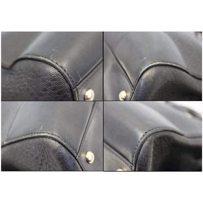 GUCCI Bright Diamante Medium Top Handle Bag Black