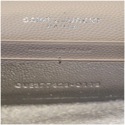 YVES SAINT LAURENT Monogram Grain De Poudre Chain Wallet Pale Blush