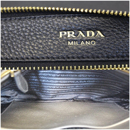 PRADA Vitello Daino Leather Crossbody Bag 1BH050 Black
