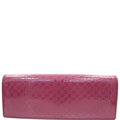 GUCCI Broadway Patent Microguccissima Small Clutch Fuschia - Last Call