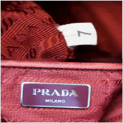 PRADA Large Nylon Crossbody Bag Red