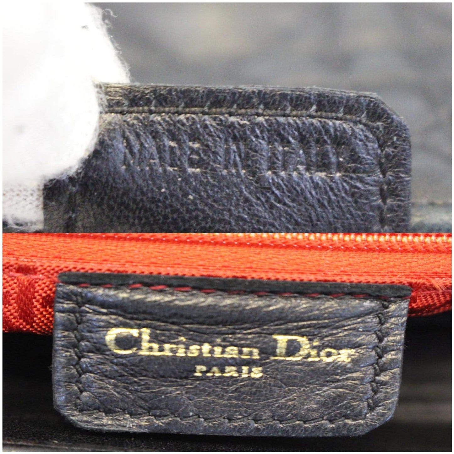 CHRISTIAN DIOR Mini Lady Dior Lambskin Cannage Satchel Bag Black