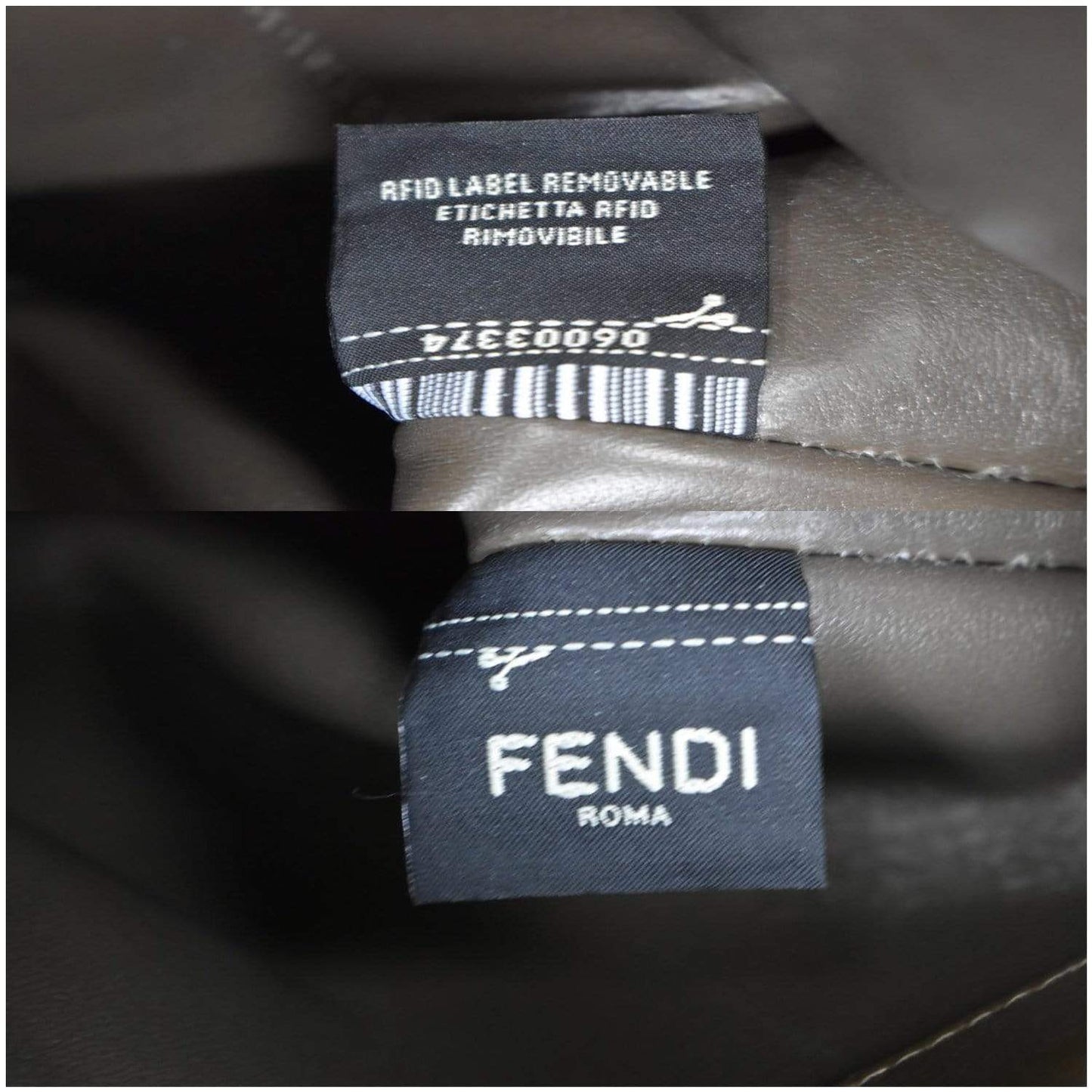 FENDI Peekaboo X-Lite Large Perforated Leather Tote Bag White