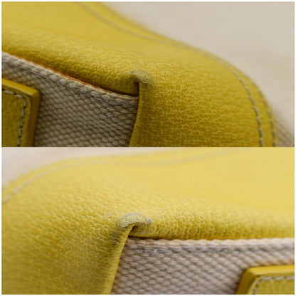 PRADA Fabric Canvas Leather Tote Bag Beige - 25% OFF