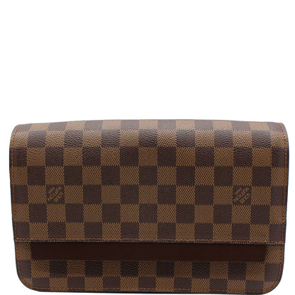 LOUIS VUITTON Saint Louis Damier Ebene Pochette Clutch Bag Brown