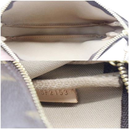 LOUIS VUITTON Inventeur Trunks & Locks Mini Accessories Monogram Canvas Pochette Brown