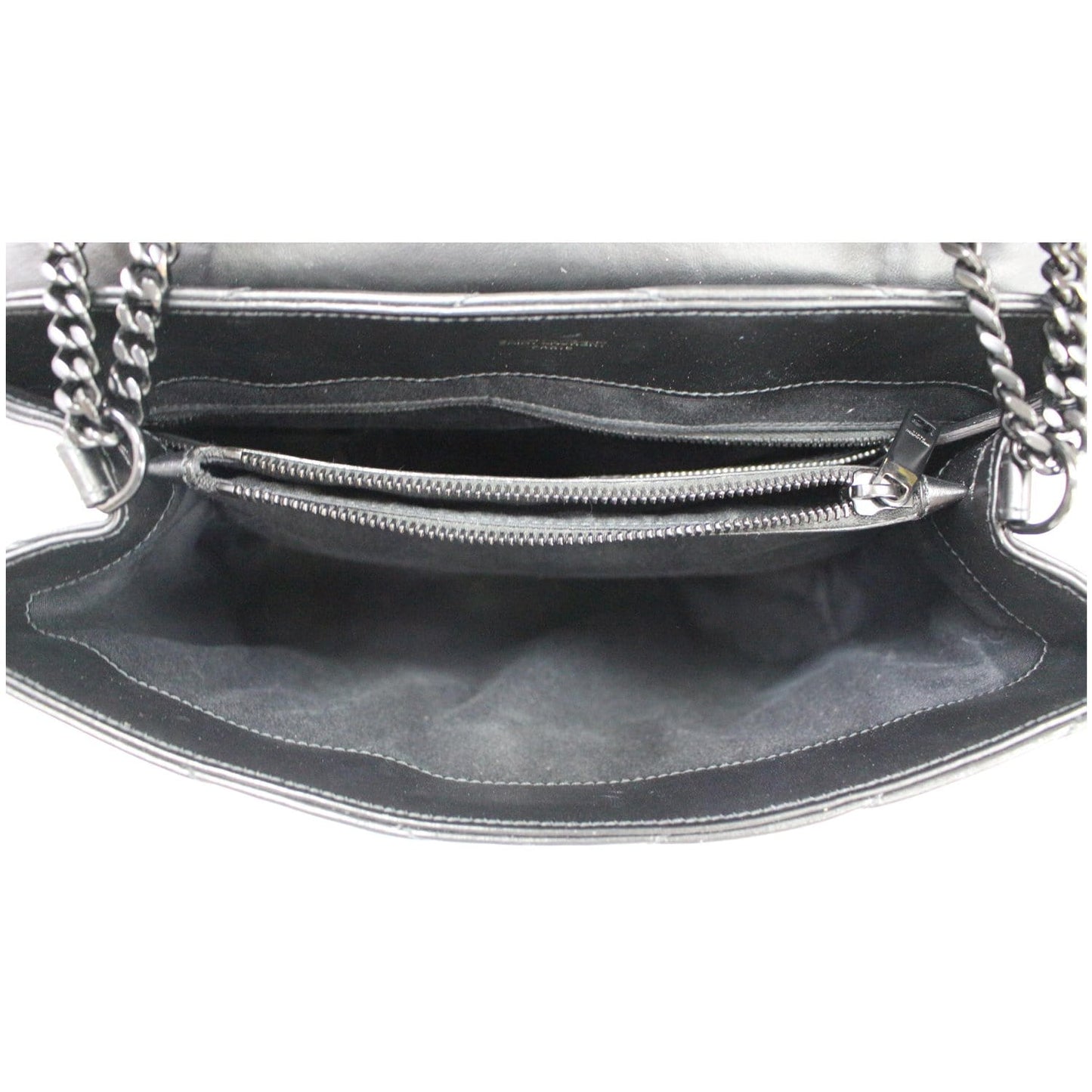YVES SAINT LAURENT Kate Stars Leather Chain Clutch Crossbody Bag Black