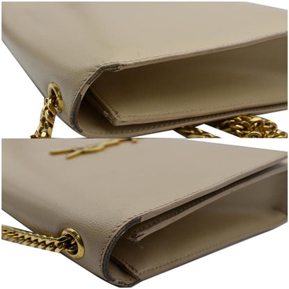 YVES SAINT LAURENT Kate Medium Leather Crossbody Bag Beige