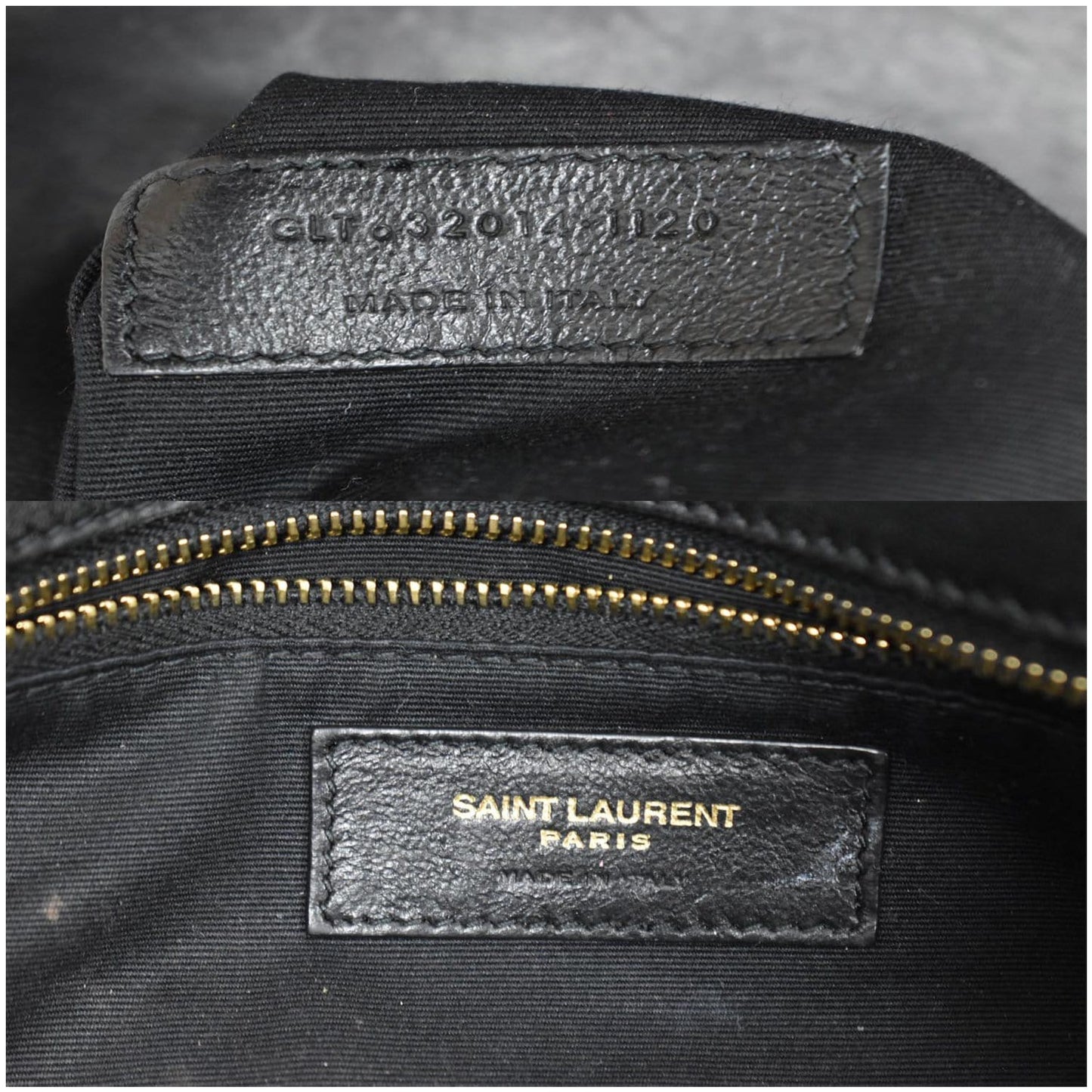 YVES SAINT LAURENT Kate 99 Chevron Leather Shoulder Bag Black