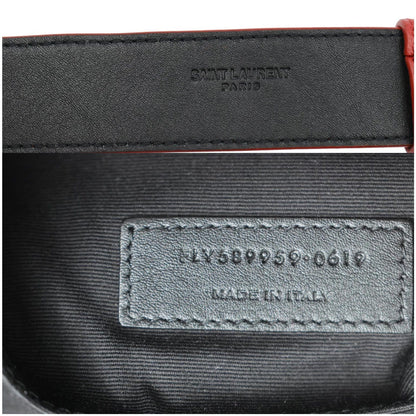 YVES SAINT LAURENT Classic Monogram Leather Belt Bag Red