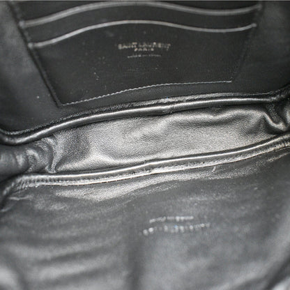 YVES SAINT LAURENT Mini Lou Leather Camera Crossbody Bag Black