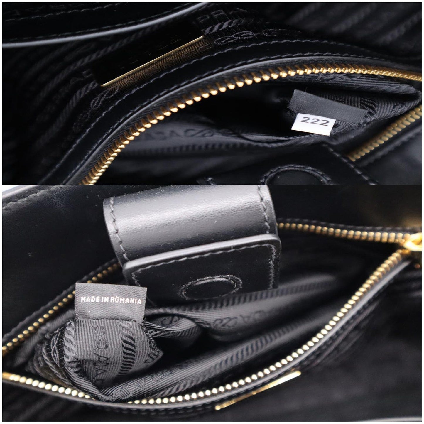 PRADA Top Handle Saffiano Leather Tote Crossbody Bag Black
