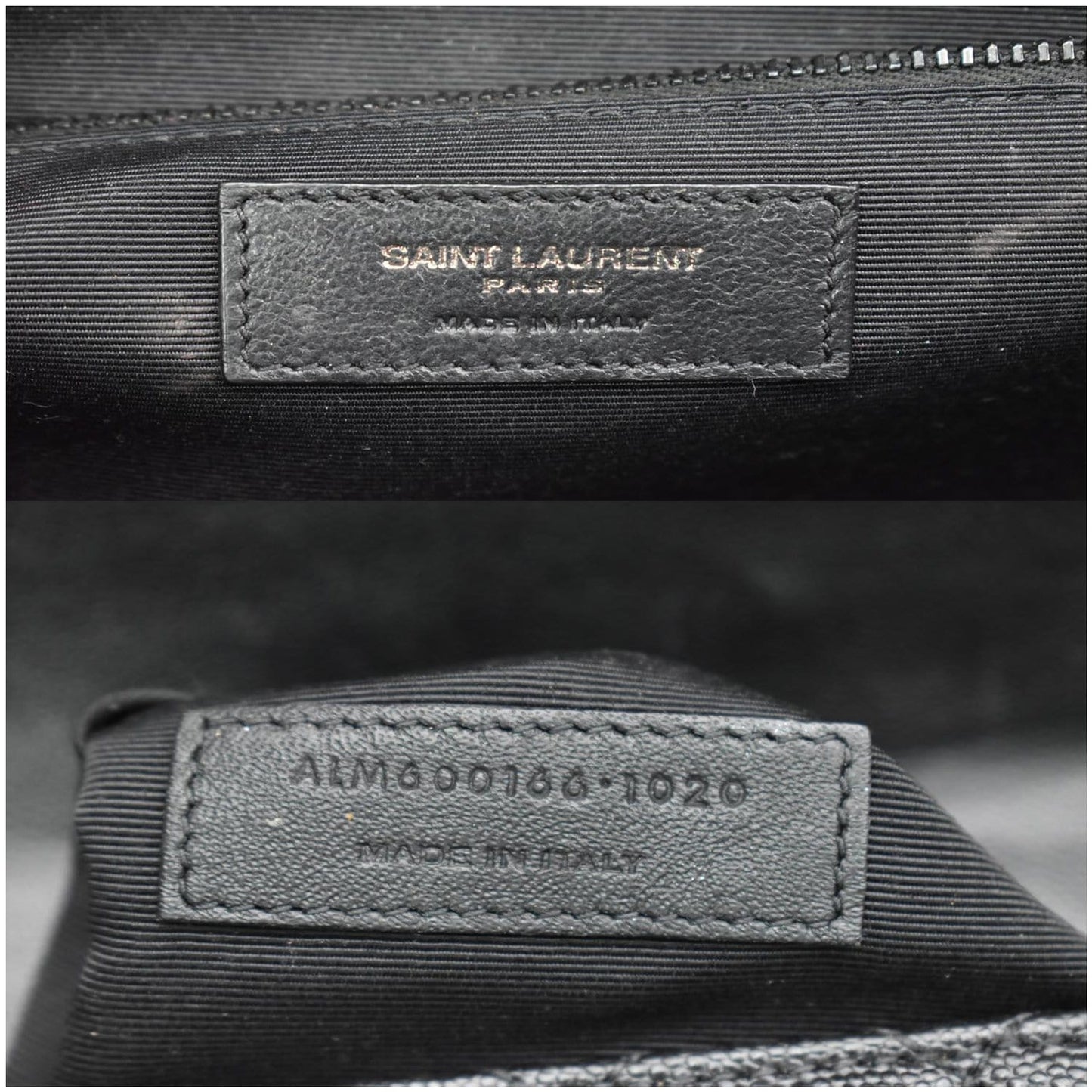 YVES SAINT LAURENT Envelope Large Grain De Poudre Leather Shoulder Bag Black