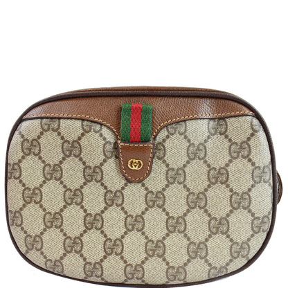 GUCCI GG Supreme Web Crossbody Bag Beige 007.58