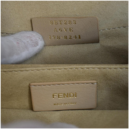 FENDI Small Kan I Perforated Leather Shoulder Bag Blue