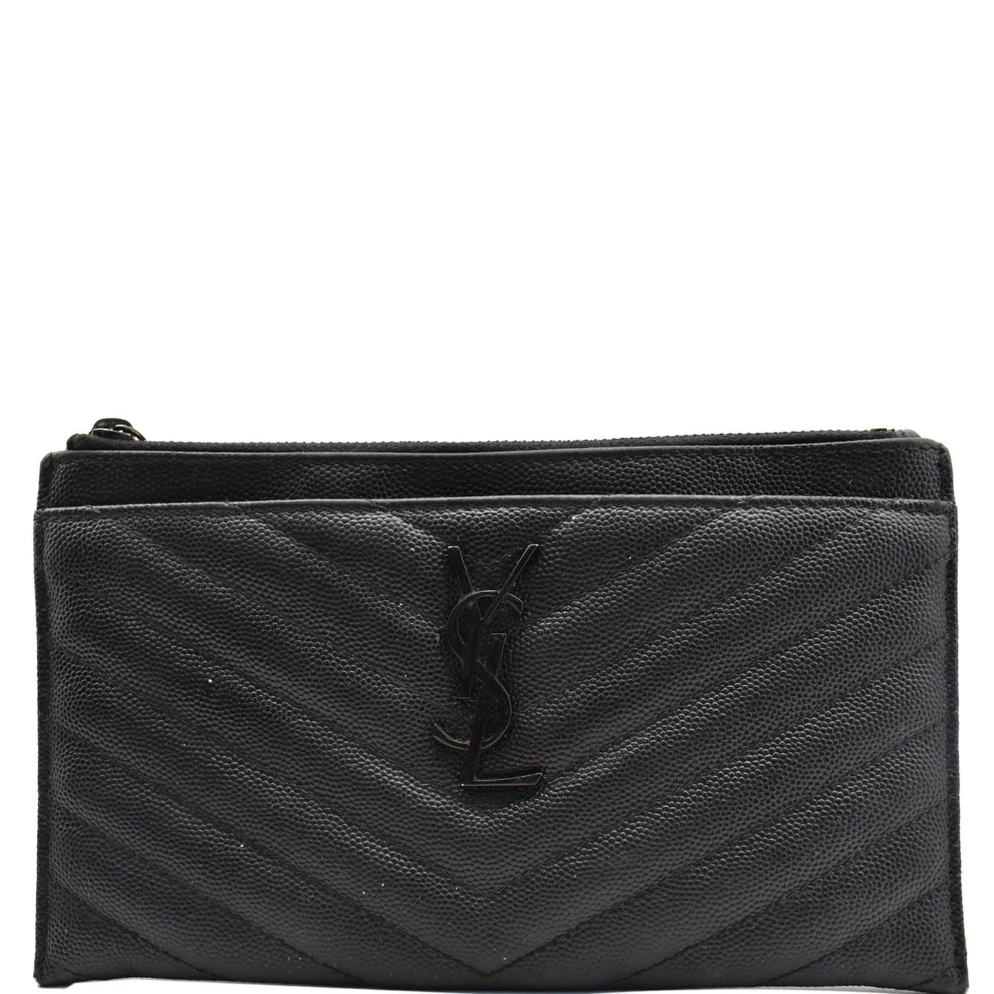 YVES SAINT LAURENT Bill Pouch Grain De Poudre Black