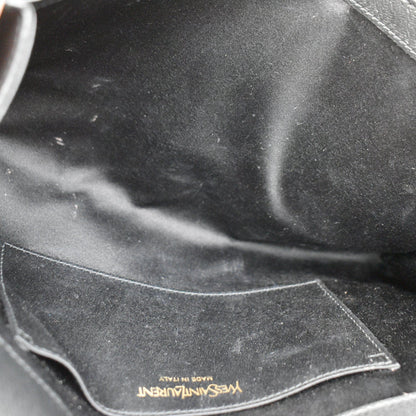 YVES SAINT LAURENT Leather Clutch Wallet Black