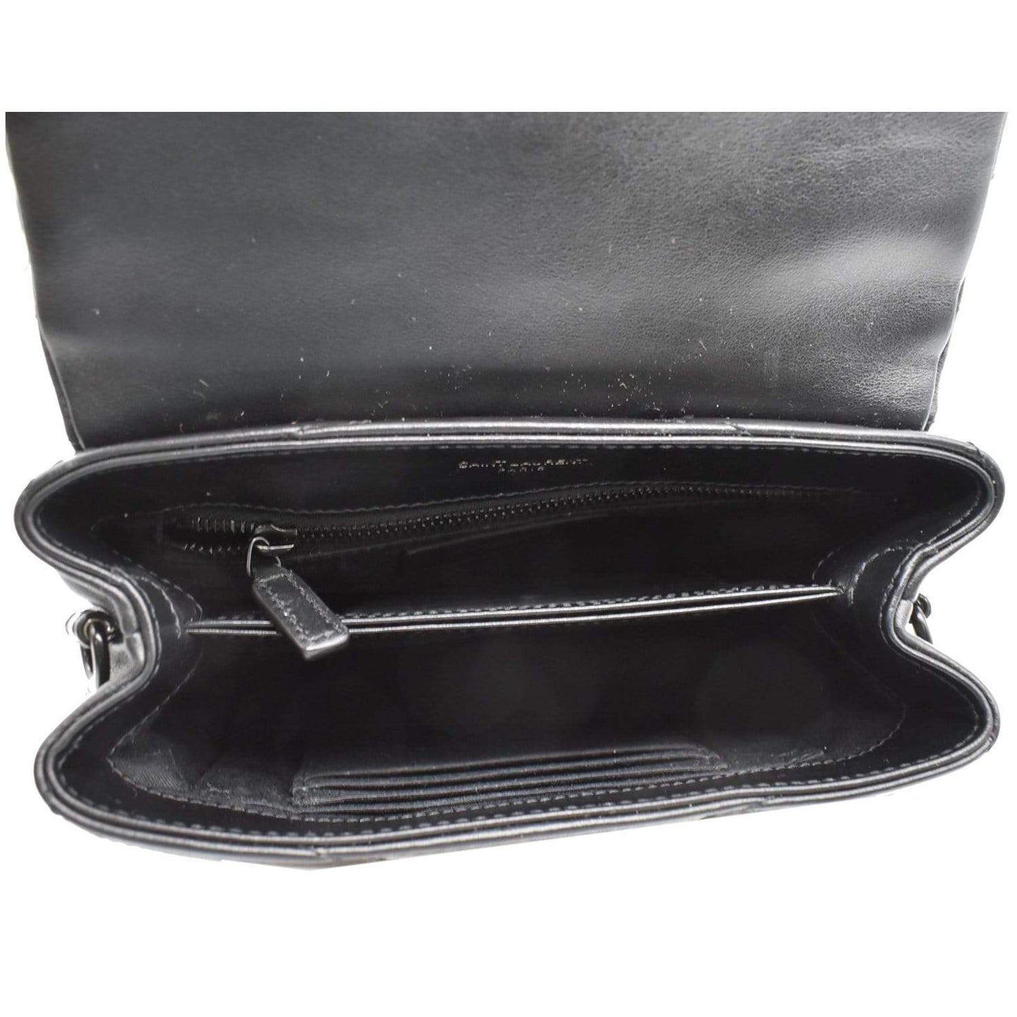 YVES SAINT LAURENT Loulou Toy Matelasse Leather Crossbody Bag Black