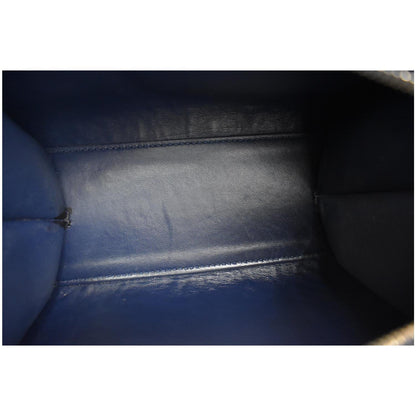 FENDI Petite 3Jours Studded Leather Tote Bag Dark Blue
