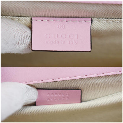 GUCCI Dionysus Medium Leather Top Handle Shoulder Bag Pink 448075