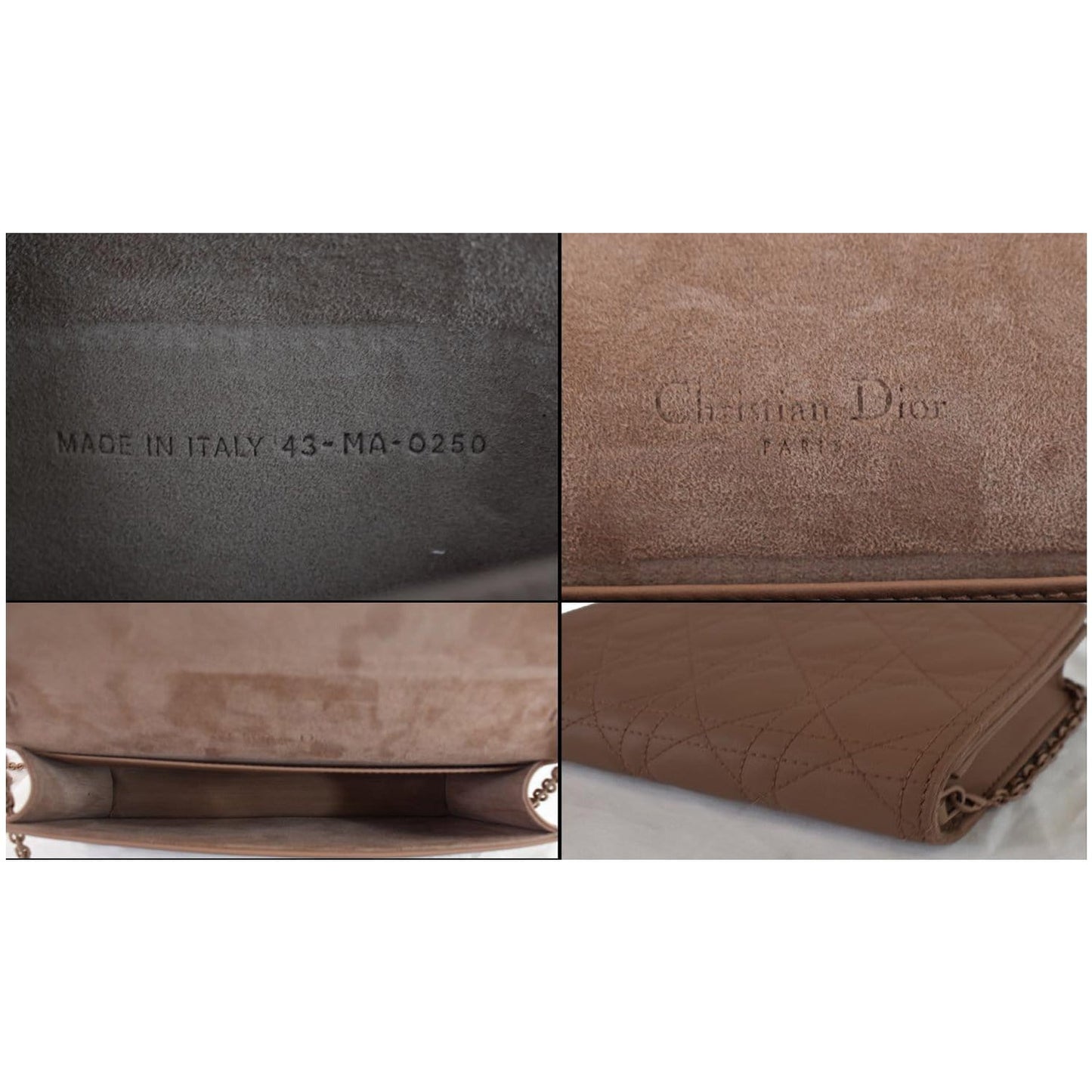 CHRISTIAN DIOR The Lady Dior Calfskin Chain Pouch Bag Blush Ultramatte