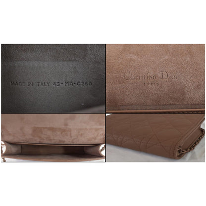 CHRISTIAN DIOR The Lady Dior Calfskin Chain Pouch Bag Blush Ultramatte