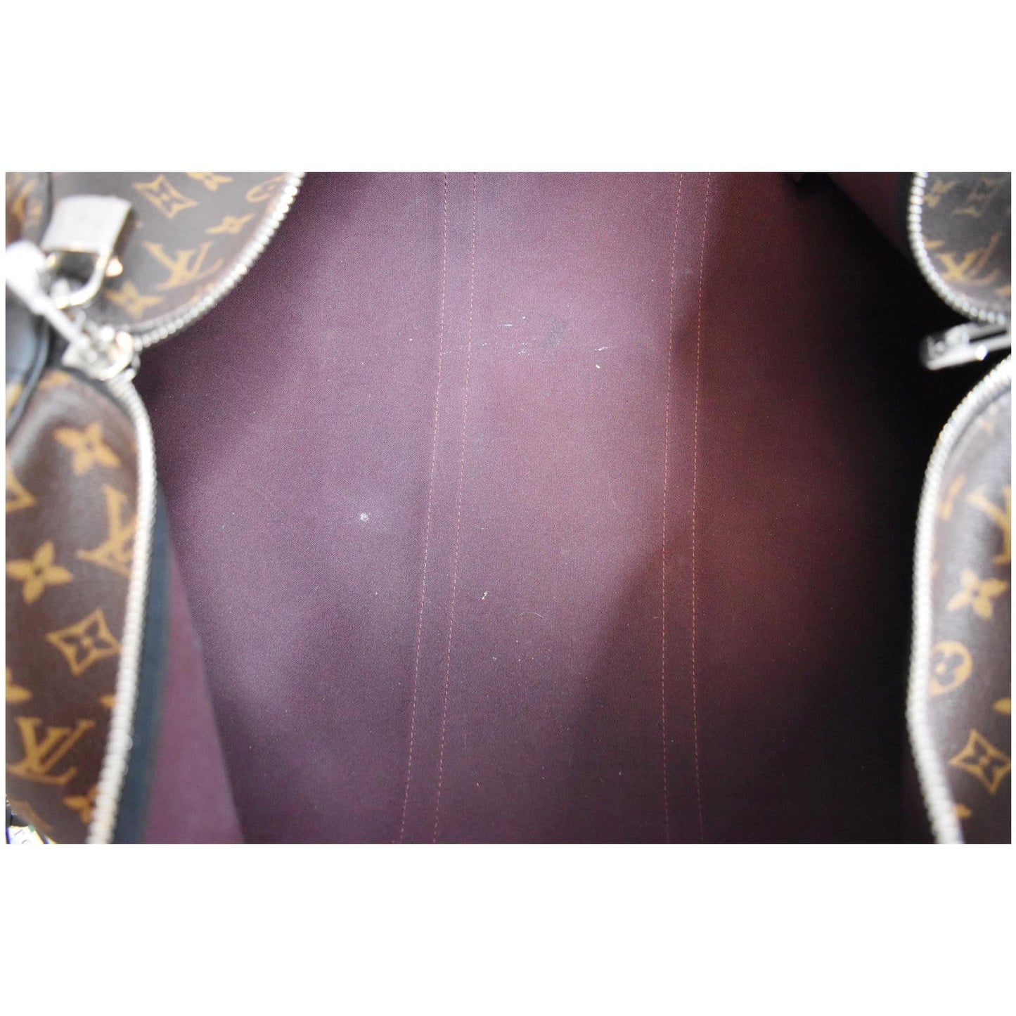 LOUIS VUITTON Keepall Bandouliere 55 Monogram Macassar Travel Bag Brown
