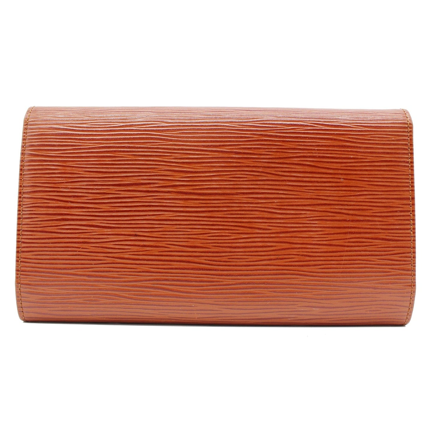 LOUIS VUITTON Continental Flap Epi Leather Wallet Orange