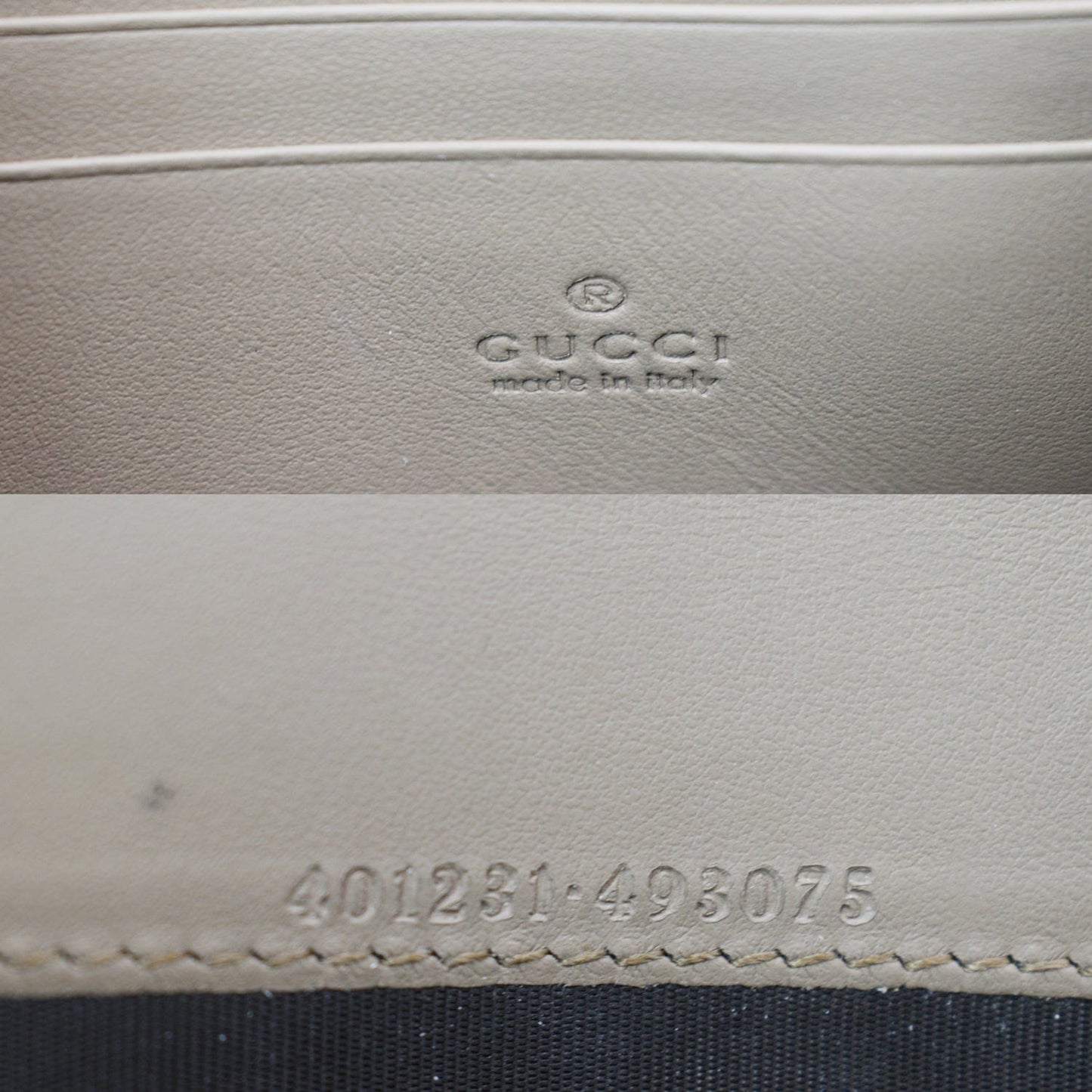 GUCCI Dionysus GG Supreme Crossbody Chain Wallet Beige 401231