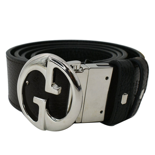 GUCCI  GG Reversible Leather Belt Black/Brown 449715 Size 95.38
