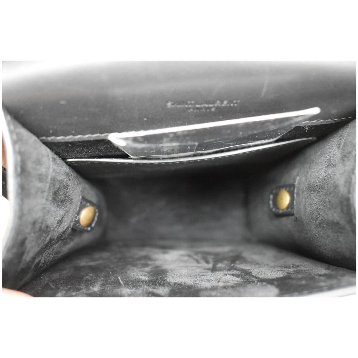 YVES SAINT LAURENT Kaia North/South Leather Satchel Bag Black