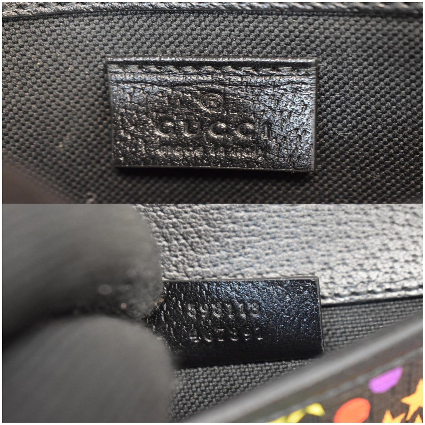 GUCCI GG Psychedelic Supreme Canvas Belt Bumbag Bag Black 598113