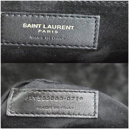 YVES SAINT LAURENT Le Carre Patent Leather Shoulder Bag Black - Final Sale